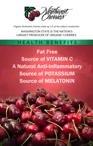 Northwest Cherries Organic Cherry POS card 7x11 | Diseño de Flyer por Gfx.26™