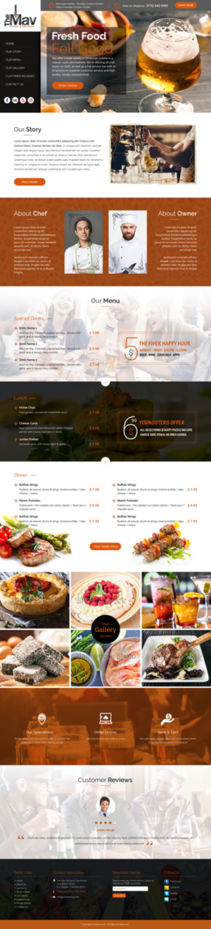 Kitchen & Tap House requires web site design - Casual restaurant | Diseño Web por Tpith