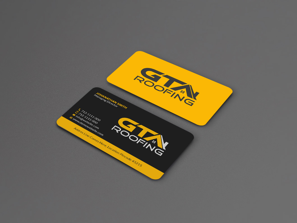 Design de Carte de Visite par Creations Box 2015 pour GTA Roofing | Design #14009453