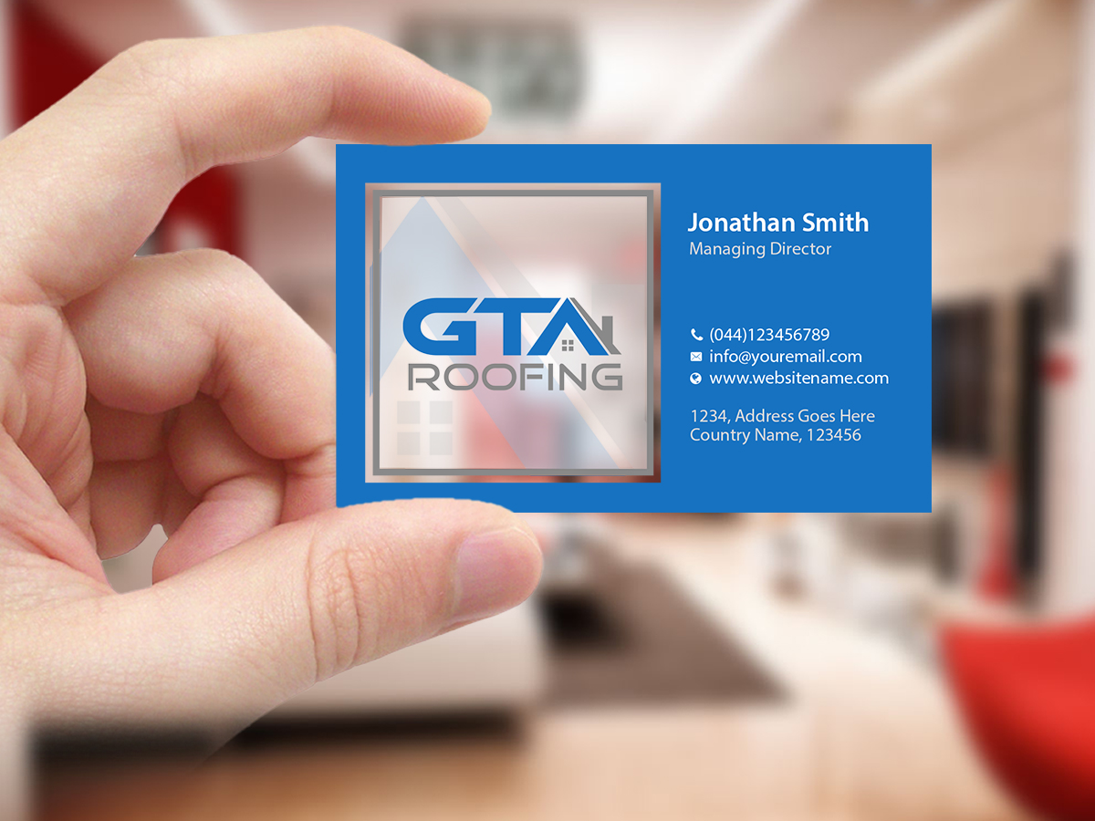 Design de Carte de Visite par Creations Box 2015 pour GTA Roofing | Design #14020065
