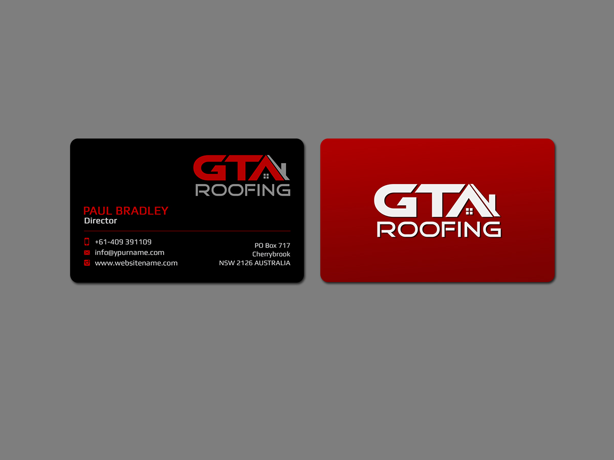 Design de Carte de Visite par Creations Box 2015 pour GTA Roofing | Design #14020078