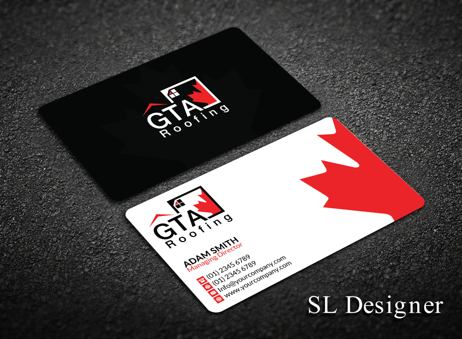 Visitenkarten-Design von SL Designer für GTA Roofing | Design #14000844