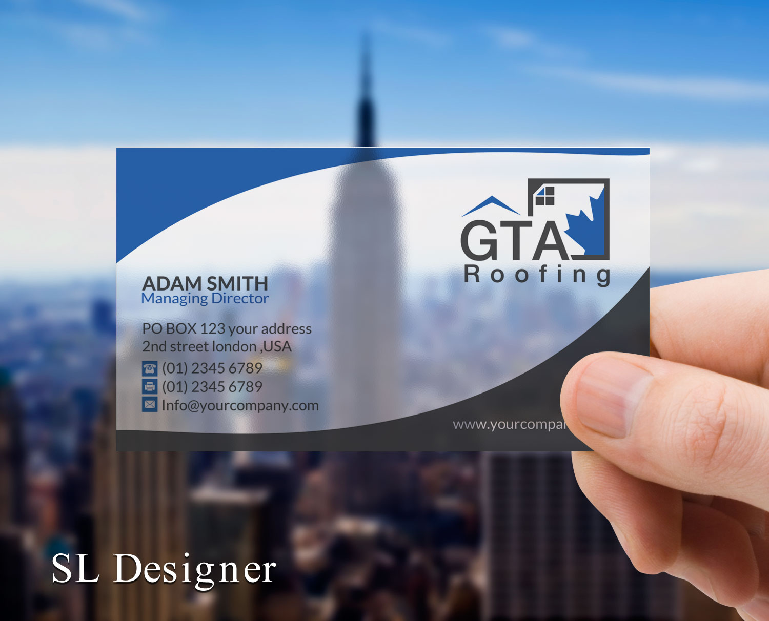 Visitenkarten-Design von SL Designer für GTA Roofing | Design #14000846