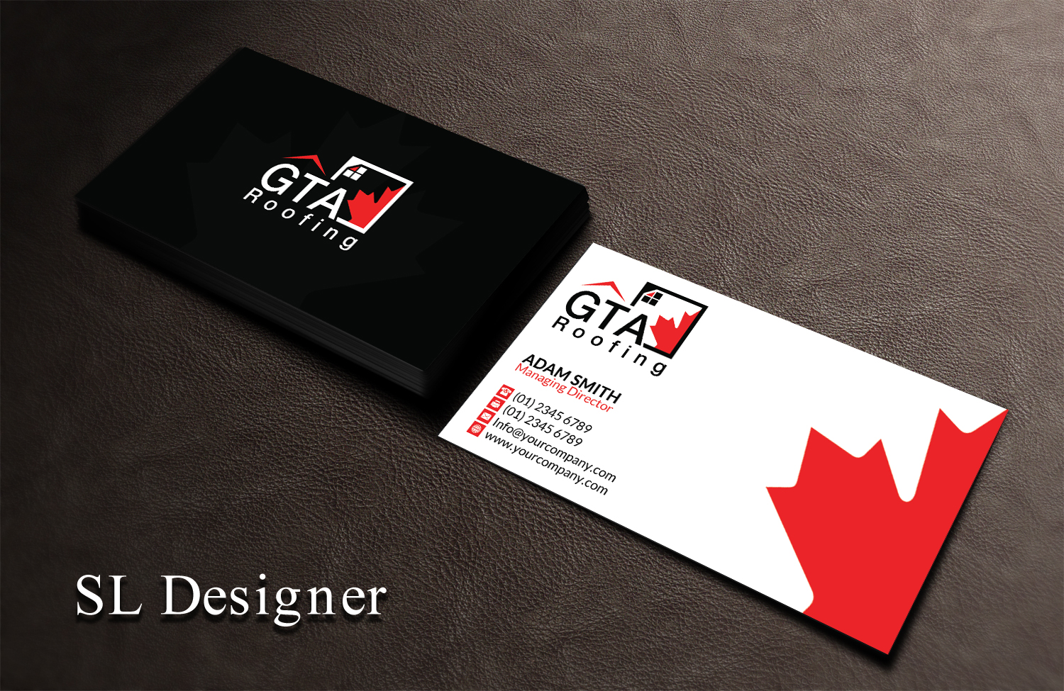 Diseño de Tarjeta de Presentación por SL Designer para GTA Roofing | Diseño #14000848
