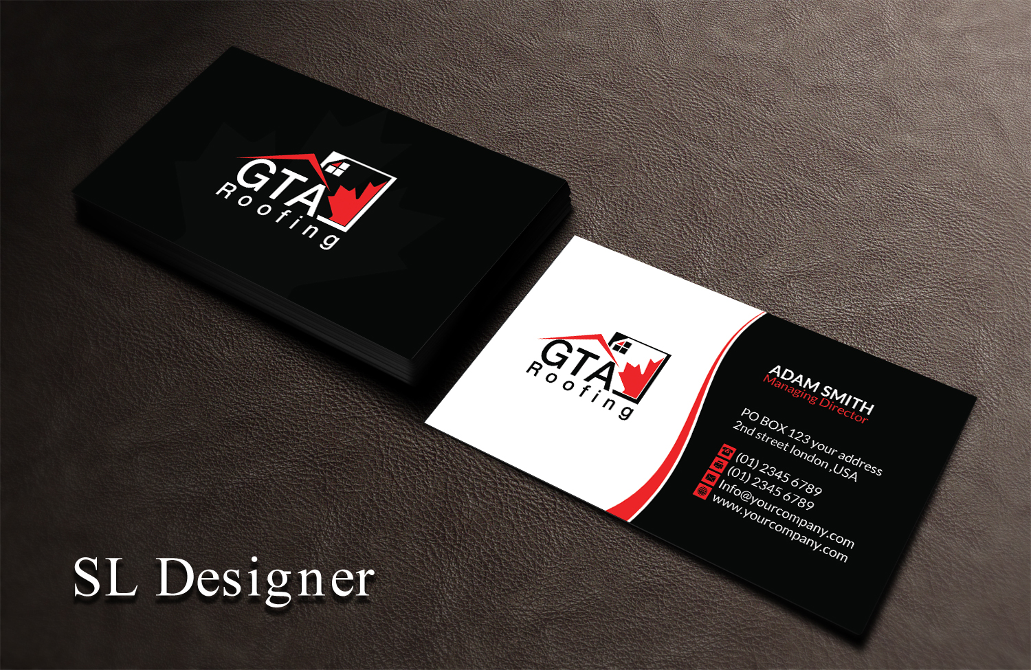 Visitenkarten-Design von SL Designer für GTA Roofing | Design #14013397