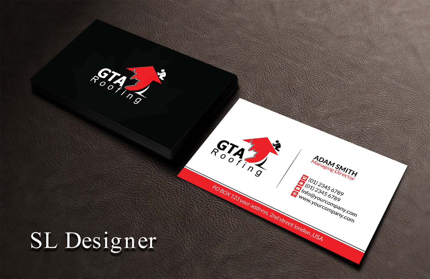 Business Card Design by SL Designer for GTA Roofing | Design #14013398