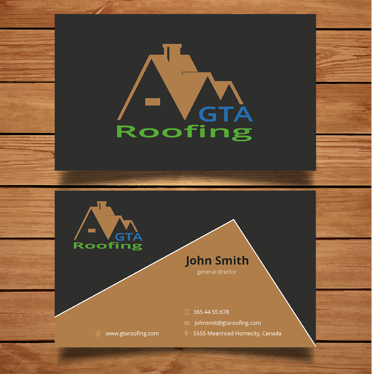 Design de Carte de Visite par TanaMa Creations pour GTA Roofing | Design #14002936