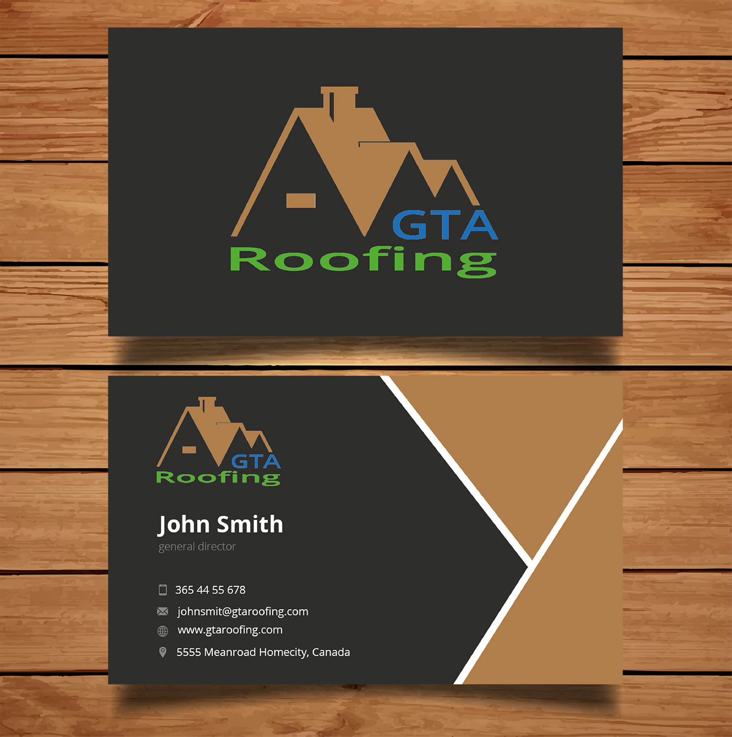 Design de Carte de Visite par TanaMa Creations pour GTA Roofing | Design #14002937