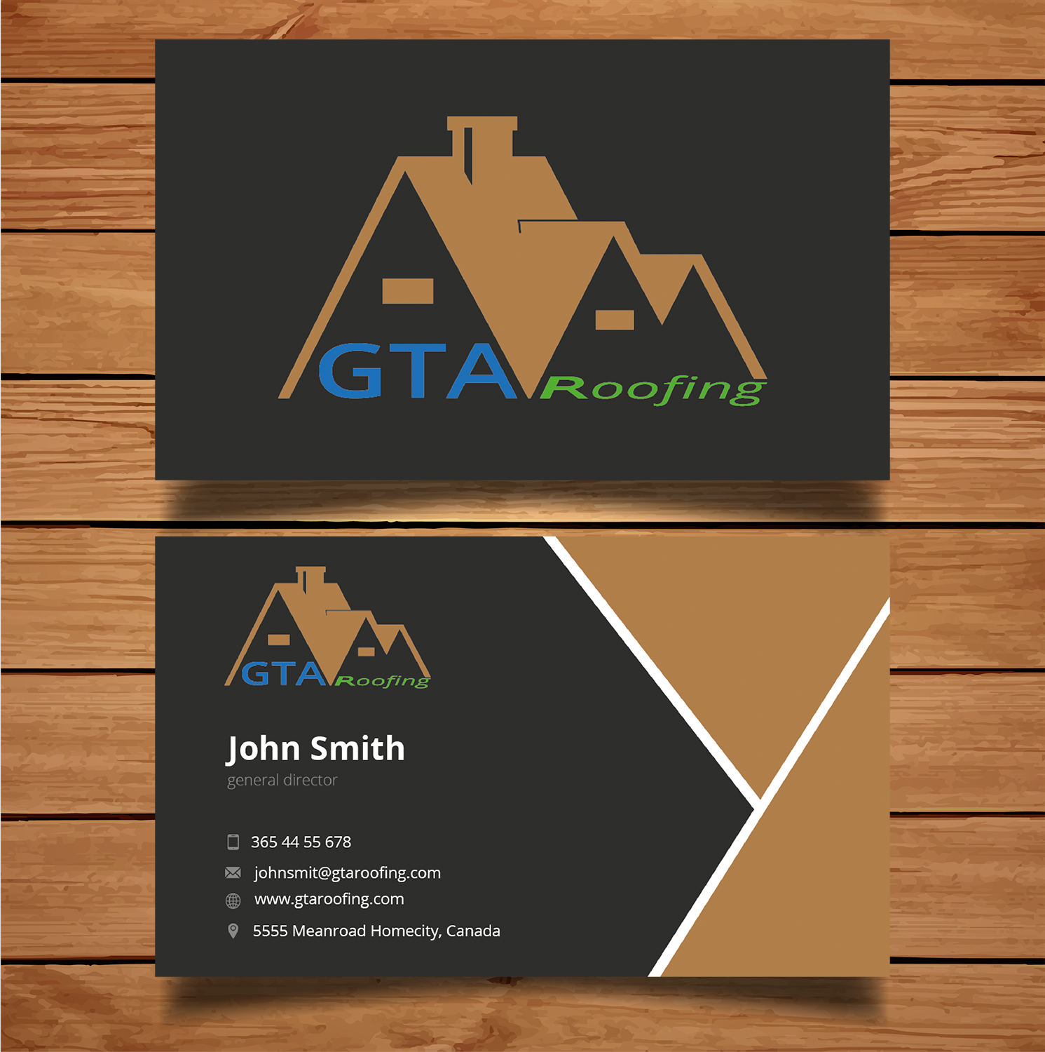 Visitenkarten-Design von TanaMa Creations für GTA Roofing | Design #14002939