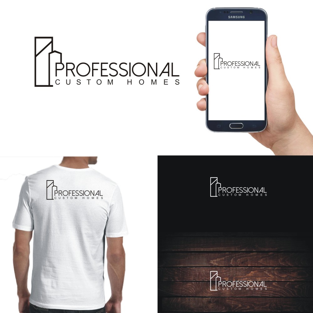 Logo Design by webeezine for Professional Custom Homes | Design #14005286