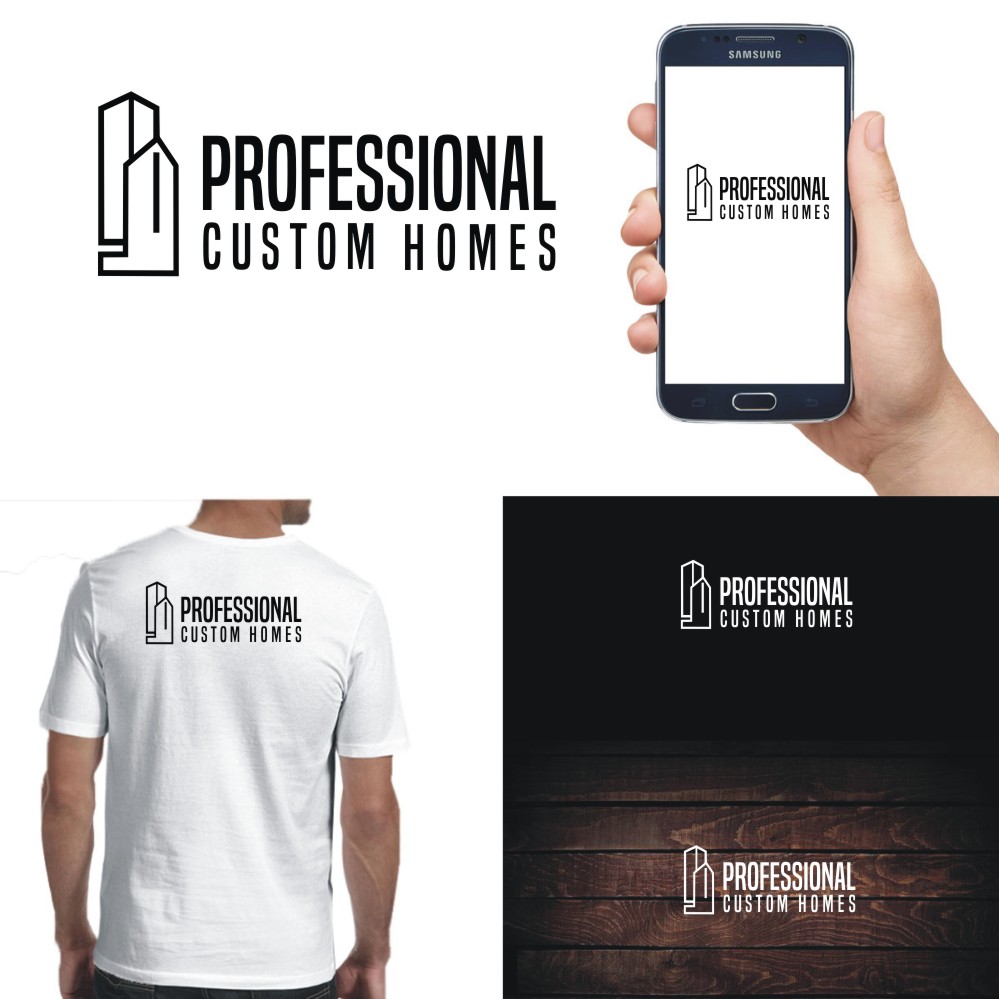 Logo Design by webeezine for Professional Custom Homes | Design #14005287