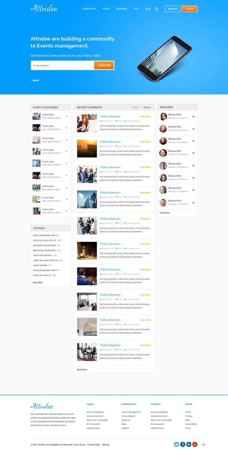 Web Design par pb pour Attndee | Design #14018022