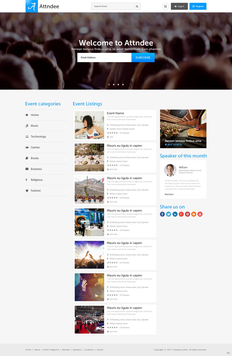 Web Design par pb pour Attndee | Design #14018023