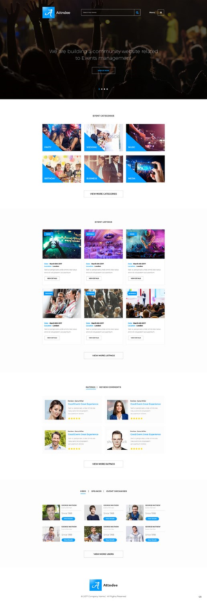 Web Design par pb pour Attndee | Design : #14019448
