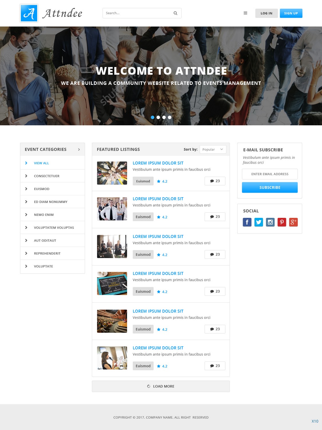 Web-Design von pb für Attndee | Design #14032824