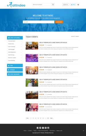 Diseño Web por pb para Attndee | Diseño: #14032827