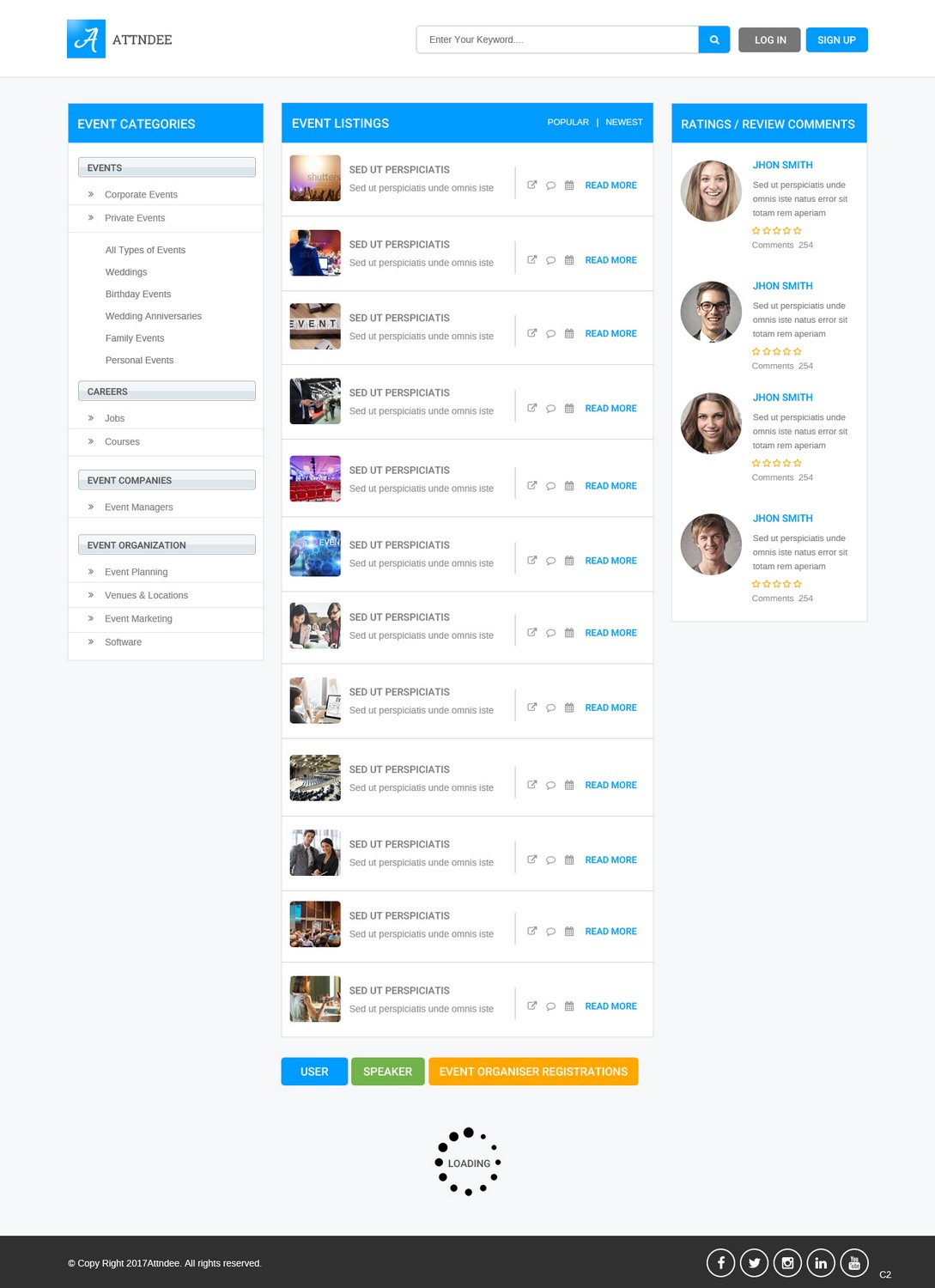 Diseño Web por pb para Attndee | Diseño #14071990