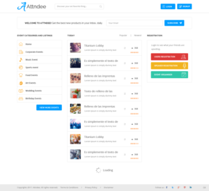 Diseño Web por pb para Attndee | Diseño: #14071992
