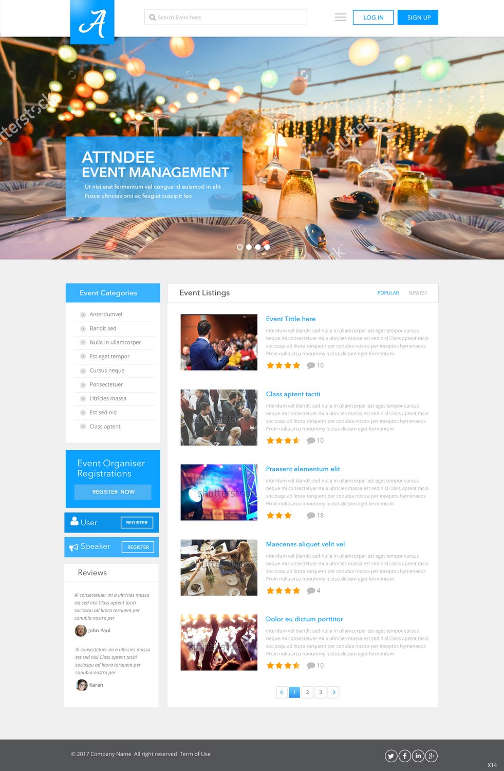 Web-Design von pb für Attndee | Design #14071993