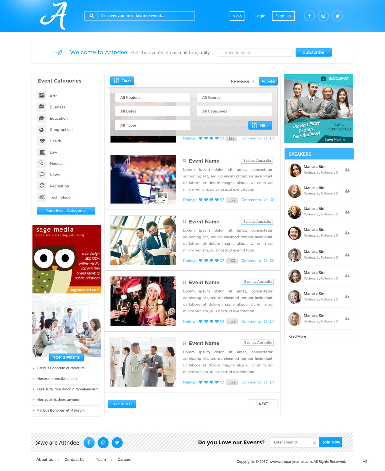 Web-Design von pb für Attndee | Design #14242955