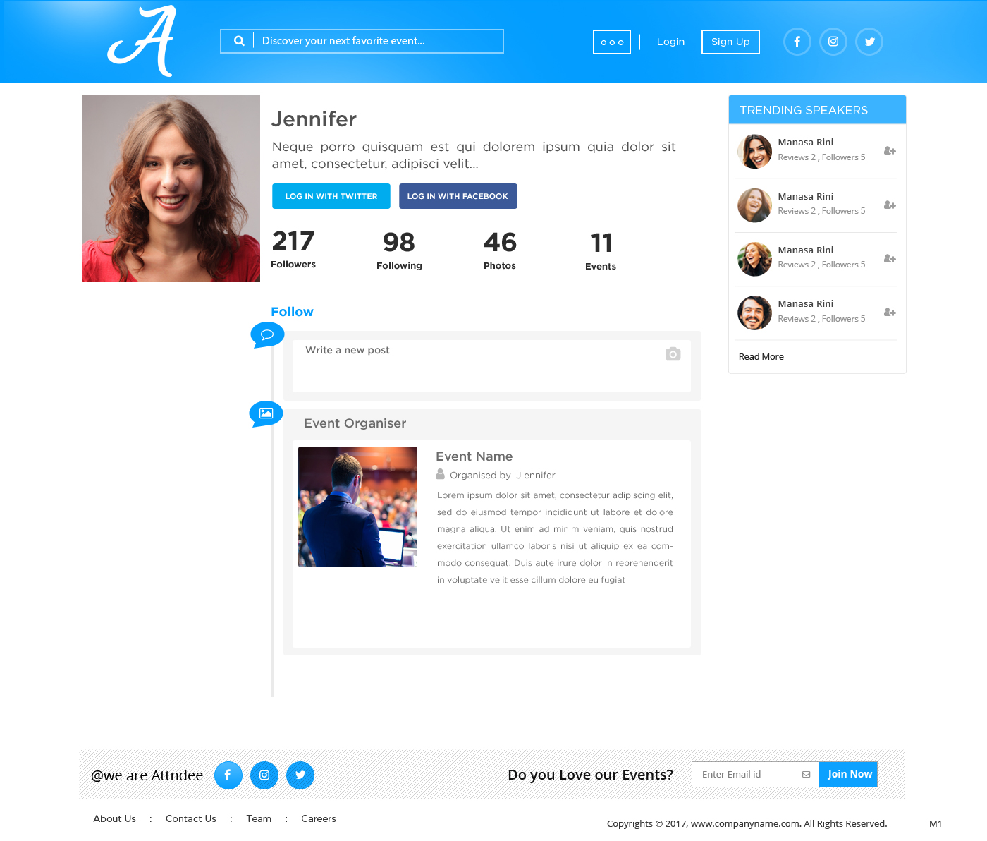 Diseño Web por pb para Attndee | Diseño #14376781
