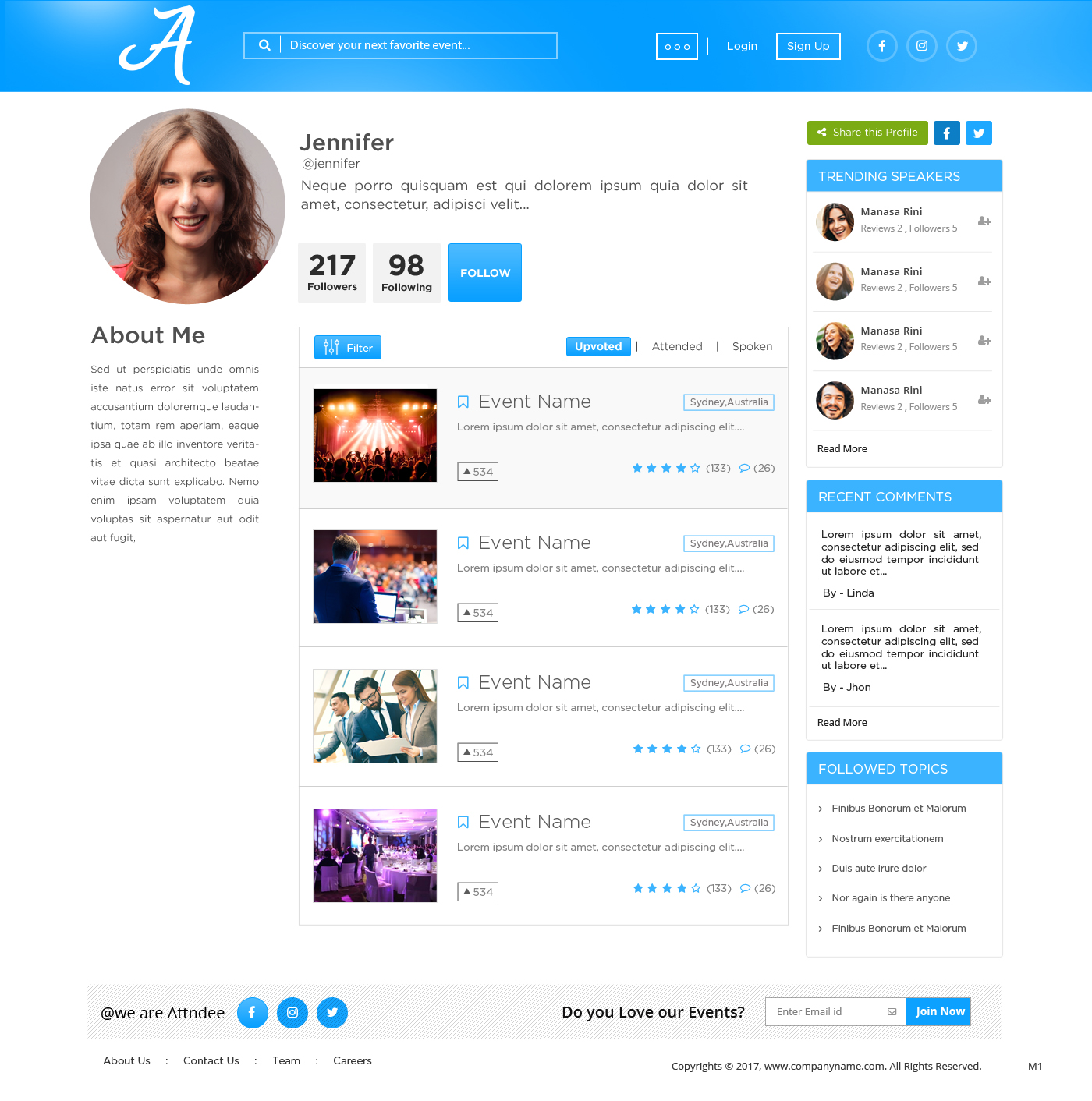 Web-Design von pb für Attndee | Design #14427474