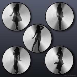 Watch case back design - silhouette girls | Design Illustration par T.mode