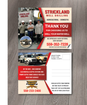 Postcard Design by alex989 for sequoia pumping | Design: #13996505