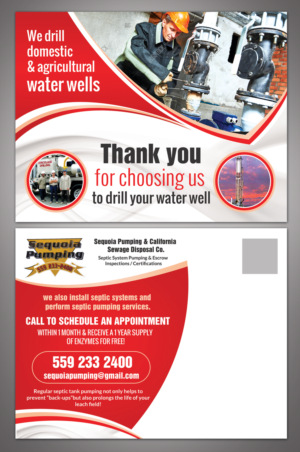 Postcard Design by debdesign for sequoia pumping | Design: #13990164