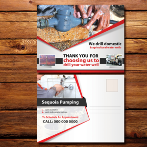 Postcard Design by creative.bugs for sequoia pumping | Design: #13993284