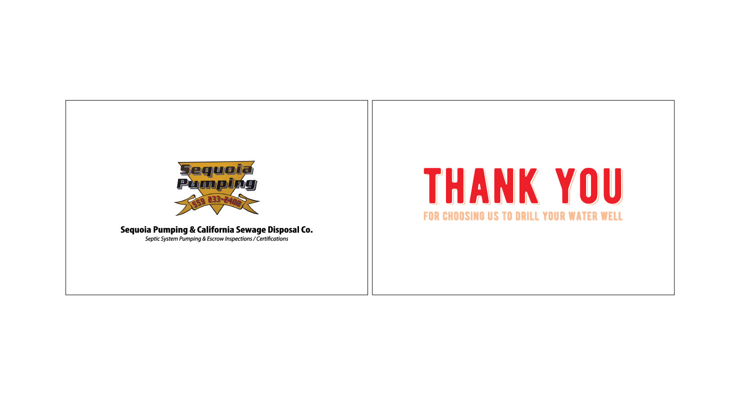 Postcard Design by Hulk smith for sequoia pumping | Design #13983597