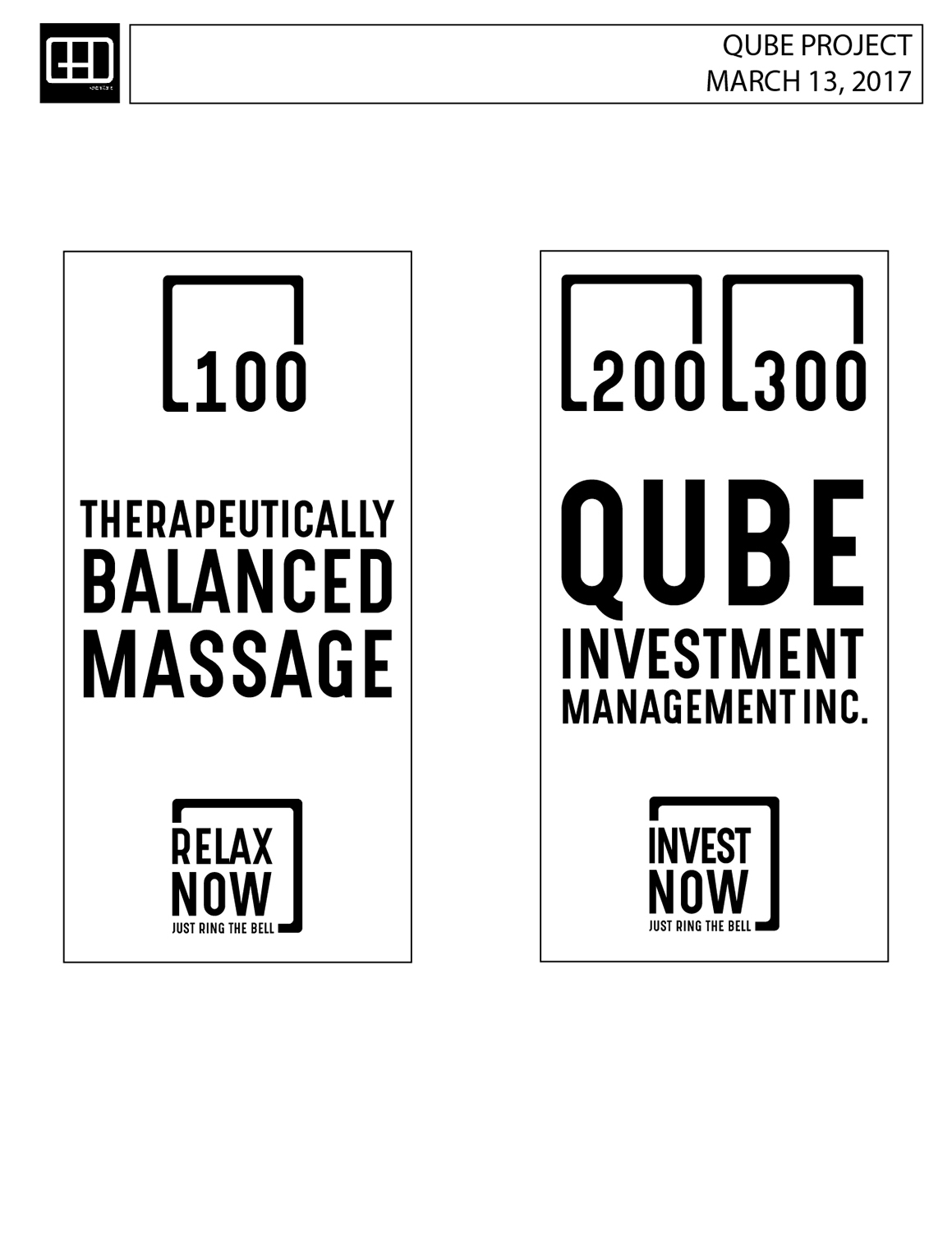 Signage Design by ged for Qube Investment Management | Design #14050769
