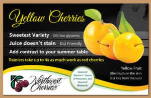 Northwest Cherries Rainier POS Card 7