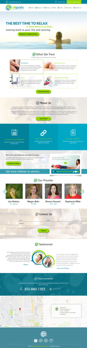 Wordpress Design by rightway for All Sports Physical Therapy | Design: #14006549