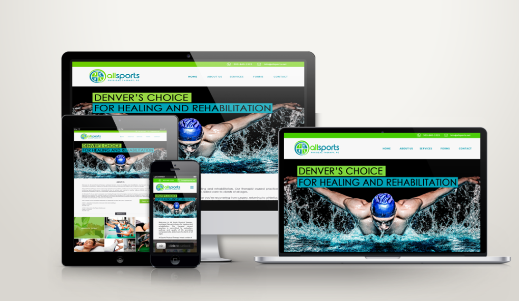 Wordpress Design by Sarah Mathews for All Sports Physical Therapy | Design #14025719