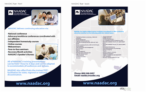 Diseño de Flyer por DAStudioDesigns para NAADAC | Diseño: #565540