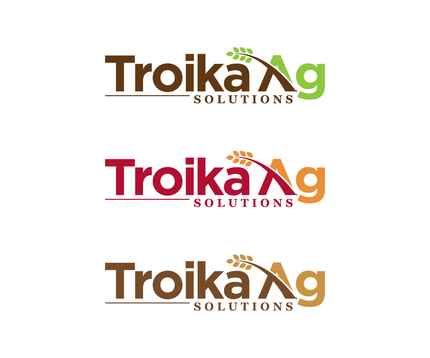 Logo Design by Mario for Troika Ag Solutions | Design #14045223