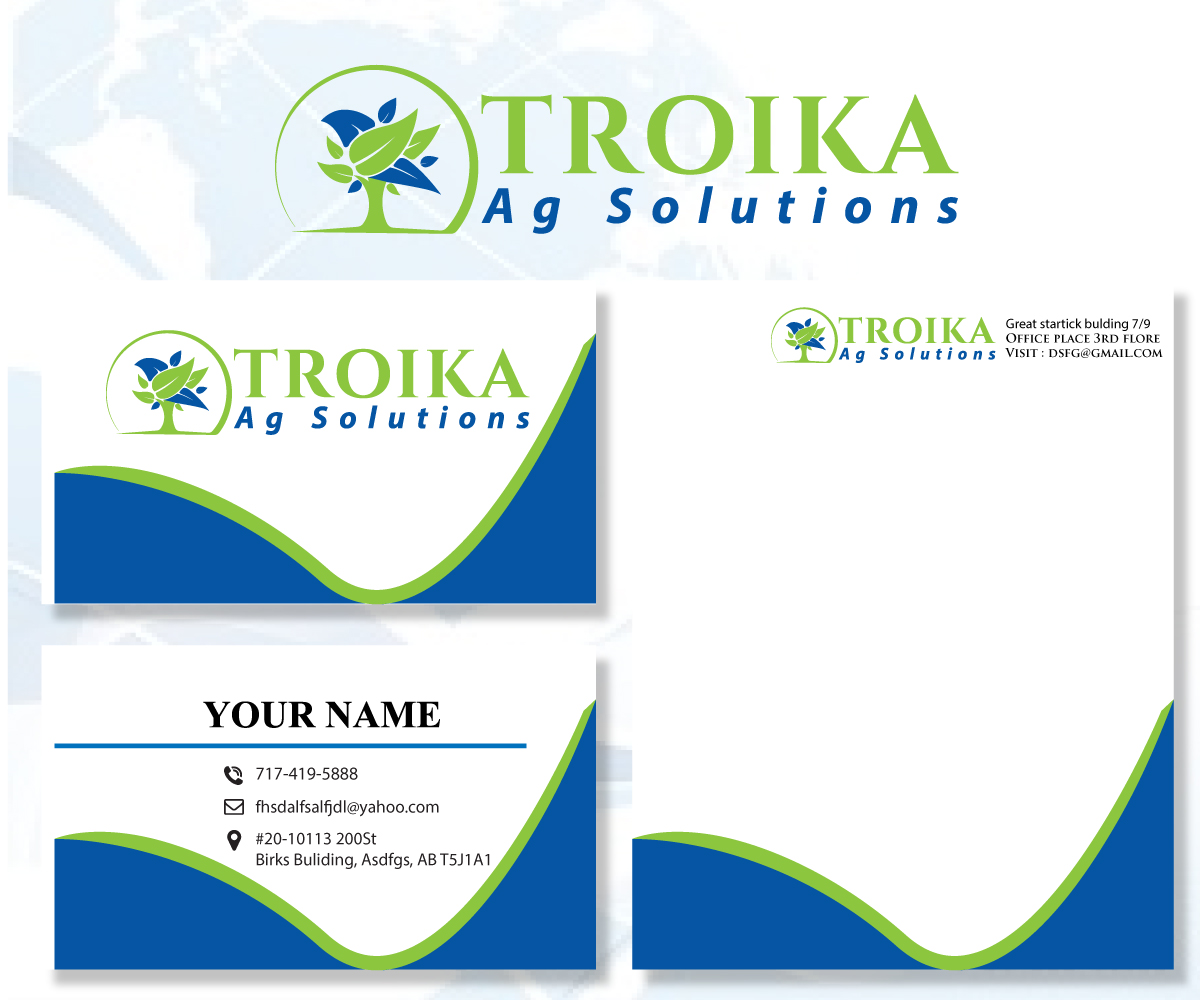 Logo Design by EGYPT KING for Troika Ag Solutions | Design #14083321