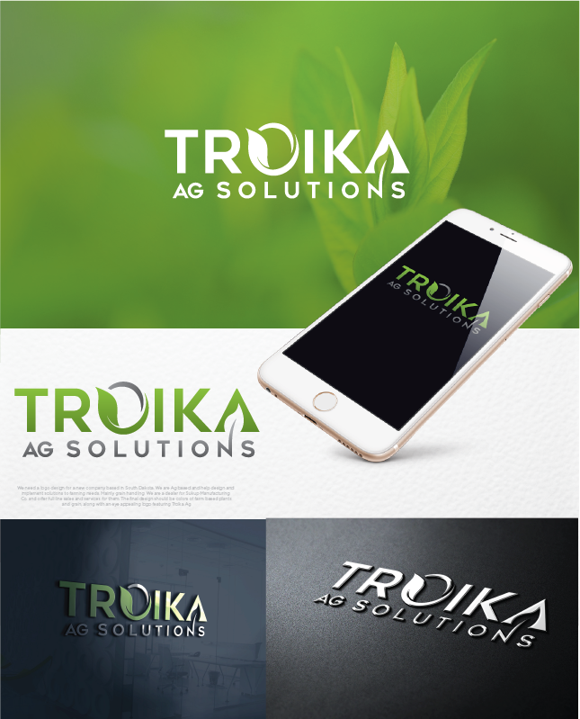 Logo Design by totaleffects for Troika Ag Solutions | Design #14121261