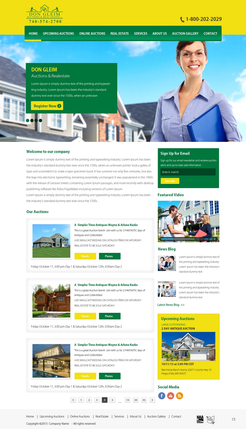 Diseño Wordpress por pb para AuctionServices.com, Inc. | Diseño #2500341
