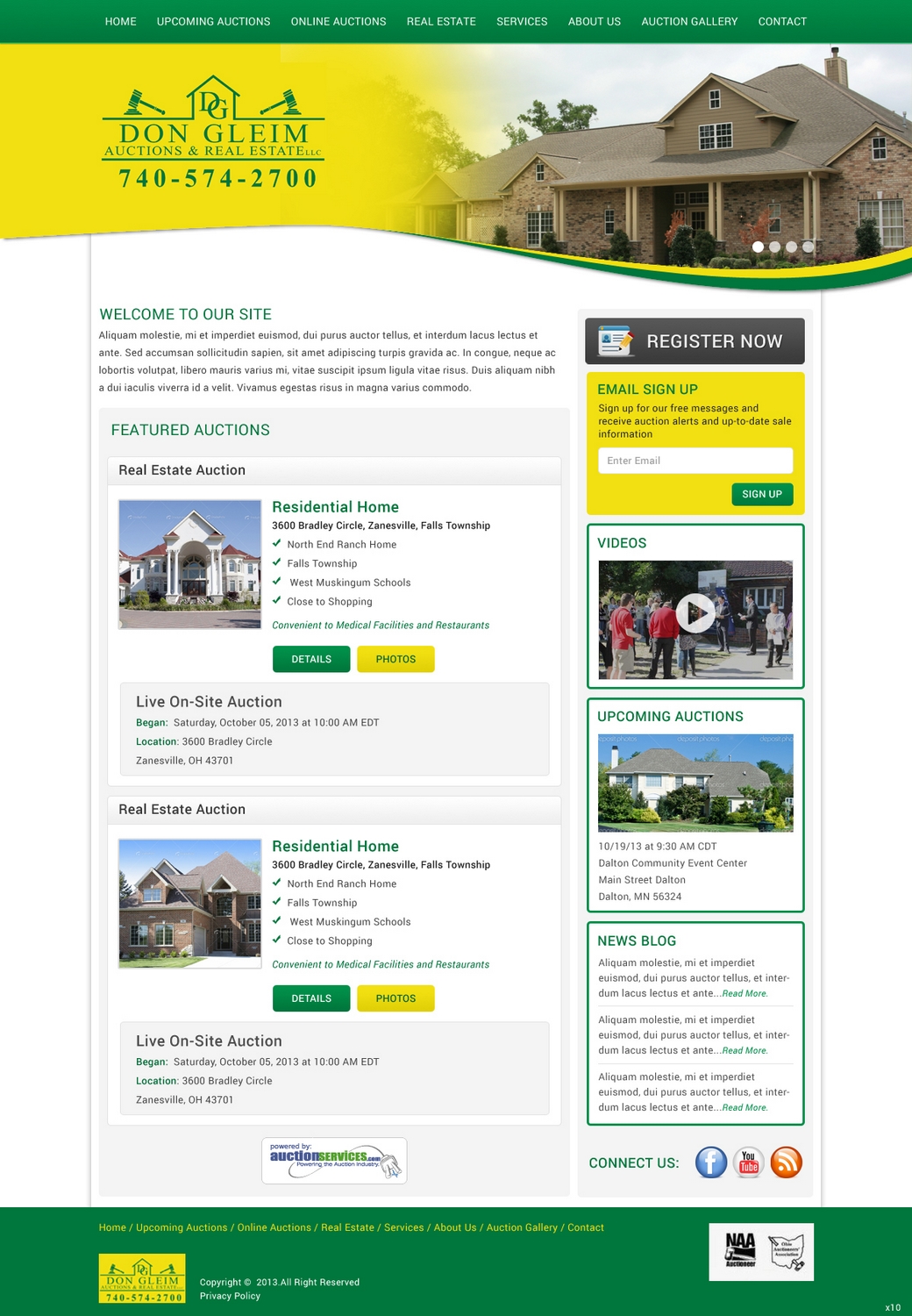 Wordpress Design by pb for AuctionServices.com, Inc. | Design #2500346
