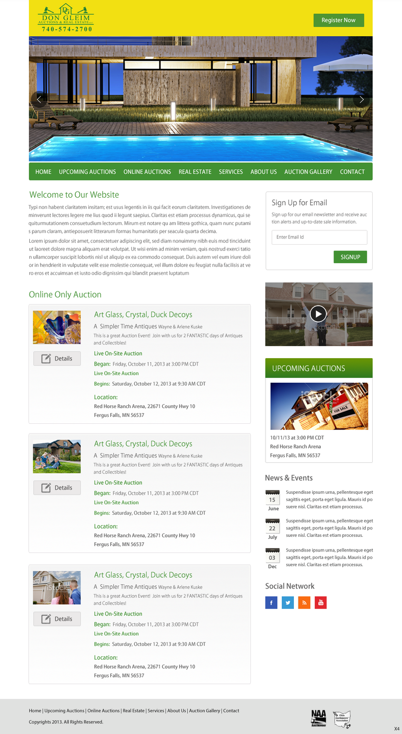 Wordpress Design by pb for AuctionServices.com, Inc. | Design #2505228