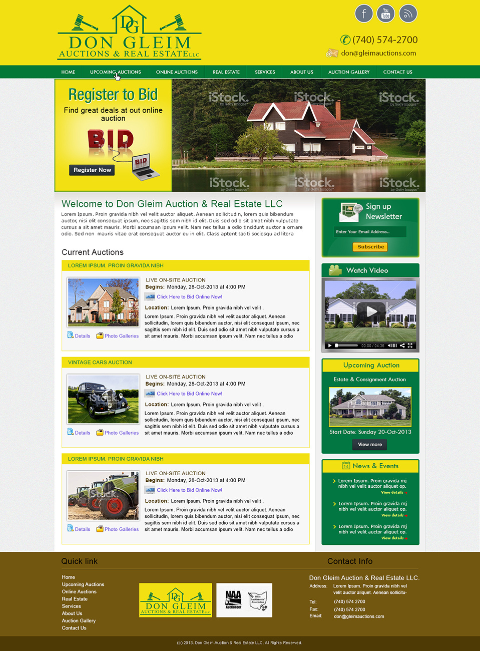 Wordpress Design by Tanvir for AuctionServices.com, Inc. | Design #2500147