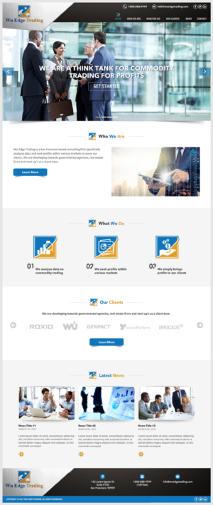 Web Design by -Marc- for Wu Edge Trading LLC. | Design: #14181700