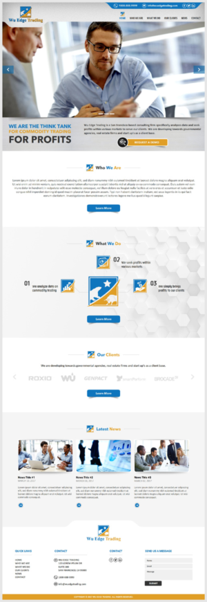 Web Design by -Marc- for Wu Edge Trading LLC. | Design: #14182430
