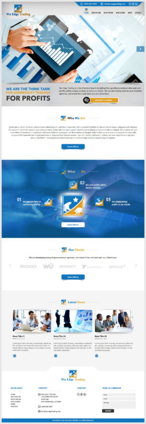 Consulting trading firm needs web and business card designs