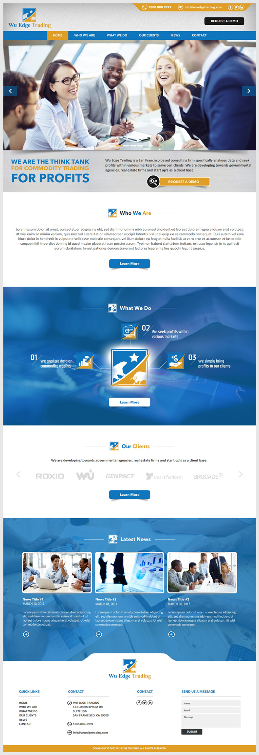 Diseño Web por -Marc- para Wu Edge Trading LLC. | Diseño #14182718