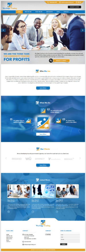 Web Design by -Marc- for Wu Edge Trading LLC. | Design: #14182718