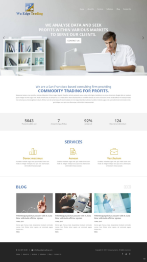 Web-Design von pb für Wu Edge Trading LLC. | Design: #14018462