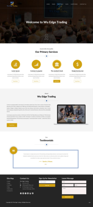 Web Design by pb for Wu Edge Trading LLC. | Design: #14018472